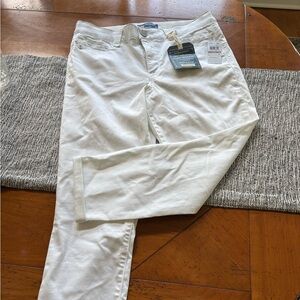 Democracy Women's Straight Leg White Jeans
